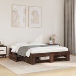 vidaXL Cadre de lit sans matelas chêne marron 140x200 cm