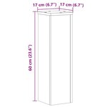 vidaXL Supports pour plantes 2 Pièces chêne sonoma bois d'ingénierie