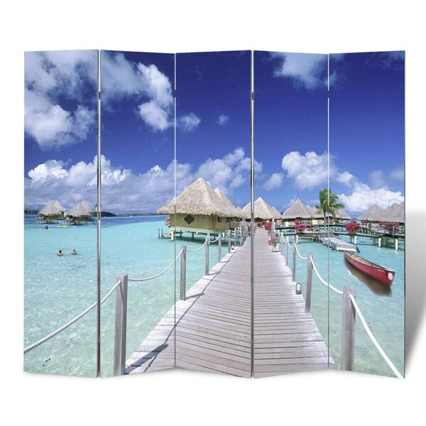 vidaXL Cloison de séparation pliable 200 x 170 cm Plage