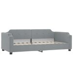 vidaXL Lit de jour avec lit gigogne gris clair 80x200 cm tissu