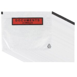 30 pochettes d'expédition autocollantes A5 transparentes