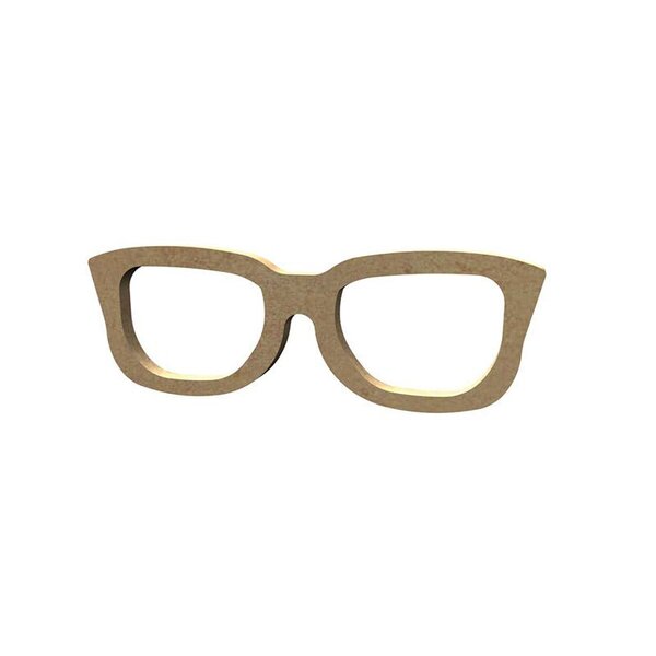 Lunettes en bois MDF à décorer - 13 x 5 cm