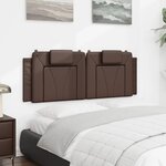 vidaXL Coussin de tête de lit marron 140 cm similicuir