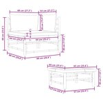 vidaXL Salon de jardin 2 Pièces avec coussins blanc crème Bambou