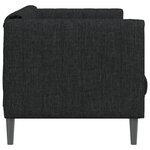 vidaXL Canapé à 2 places noir tissu