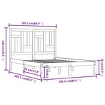 vidaXL Cadre de lit Blanc Bois de pin massif 200x200 cm