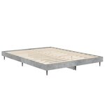 vidaXL Cadre de lit gris béton 140x190 cm bois d'ingénierie