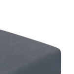 vidaXL Canapé-lit à 2 places avec repose-pied gris foncé velours