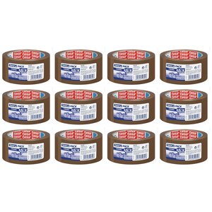 Ruban Adhésif Polypro STRONG 52 microns - H50 mm x L66m Havane x 12 TESA