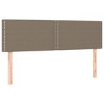 vidaXL Sommier à lattes de lit avec matelas Taupe 140x190 cm Tissu