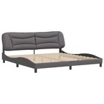 vidaXL Cadre de lit sans matelas gris 200x200 cm similicuir
