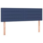 vidaXL Sommier à lattes de lit avec matelas Bleu 140x200 cm Tissu
