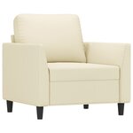 vidaXL Fauteuil Crème 60 cm Similicuir