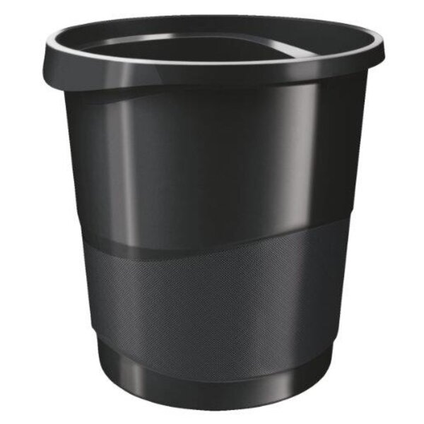 Corbeille à papier Vivida 14 litres H 30,5 cm noir ESSELTE