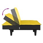 vidaXL Canapé-lit jaune clair tissu