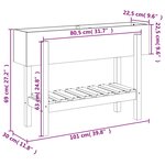 vidaXL Lit surélevé de jardin marron miel 101x30x69 cm bois pin massif