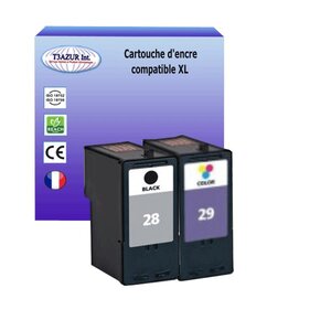 Cartouche compatible Lexmark 28+29 pour Lexmark X5340, X5490, X5495, Z1300, Z1310, Z1320, Z845  - T3AZUR