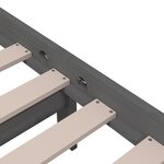 vidaXL Cadre de lit Gris Bois massif 100x200 cm