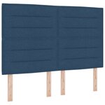 vidaXL Tête de lit Design Lignes Bleue 160 cm Tissu