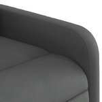 vidaXL Fauteuil inclinable électrique Gris foncé Tissu