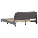 vidaXL Cadre de lit avec LED sans matelas gris 160x200 cm