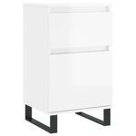 vidaXL Buffets 2 Pièces blanc brillant 40x35x70 cm bois d'ingénierie