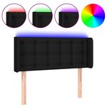 vidaXL Tête de lit à LED Noir 83x16x78/88 cm Tissu