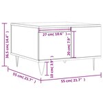 vidaXL Table basse chêne sonoma 55x55x36 5 cm bois d'ingénierie