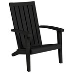 vidaXL Chaise de jardin Adirondack noir polypropylène