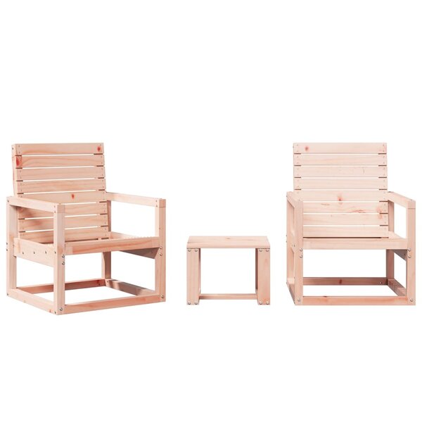 vidaXL Salon de jardin 3 Pièces bois massif douglas