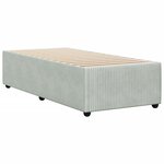 vidaXL Cadre de lit Gris clair 90x200 cm Velours