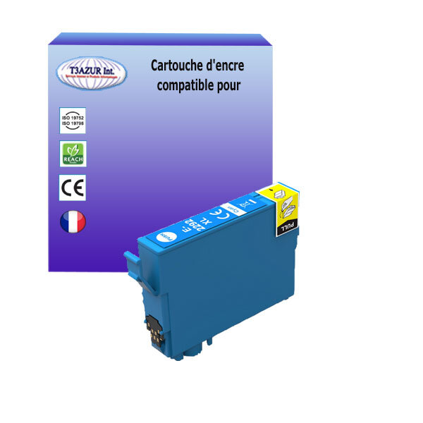 Cartouche Compatible pour Epson XP235, XP245, XP247, XP255, XP257, XP332  remplace Epson T2992 / T2982 (29XL) Cyan - T3AZUR