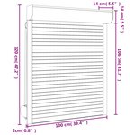 vidaXL Volet roulant aluminium 100x120 cm blanc
