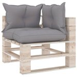 vidaXL Salon palette de jardin 5 Pièces avec coussins bois de pin