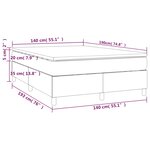vidaXL Sommier à lattes de lit avec matelas Bleu 140x190 cm Tissu