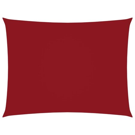 vidaXL Voile de parasol Tissu Oxford rectangulaire 3x4 5 m Rouge