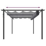 vidaXL Tonnelle de jardin avec toit rétractable 4x3 m Anthracite