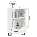 vidaXL Buffet haut blanc brillant 69 5x31x115 cm bois d'ingénierie