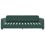 vidaXL Lit de jour avec matelas vert foncé 100x200 cm velours