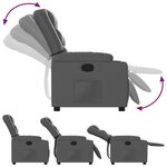vidaXL Fauteuil inclinable Gris Similicuir