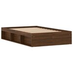 vidaXL Cadre de lit chêne marron 120x190 cm petit double
