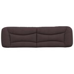 vidaXL Coussin de tête de lit marron foncé 180 cm tissu