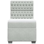vidaXL Sommier à lattes de lit et matelas Gris clair 80x200 cm Velours