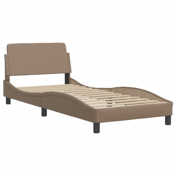 vidaXL Cadre de lit avec tête de lit Cappuccino 90x200 cm Similicuir