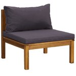 vidaXL Salon de jardin 10 Pièces avec coussin Bois d'acacia solide