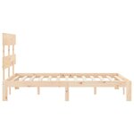 vidaXL Cadre de lit avec tête de lit 140x200 cm bois massif