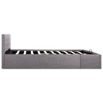 vidaXL Cadre de lit à stockage hydraulique Taupe Tissu 180x200 cm
