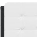 vidaXL Lit avec matelas noir et blanc 140x200 cm similicuir