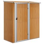 vidaXL Abri de jardin 180 5x97x209 5 cm acier galvanisé aspect bois