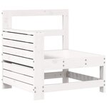 vidaXL Salon de jardin 5 Pièces blanc bois massif de pin